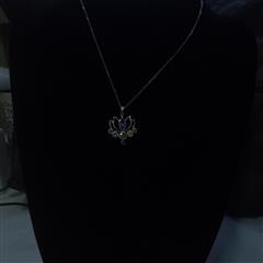 Purple Stone Stone Necklace 925 Silver 7.41g